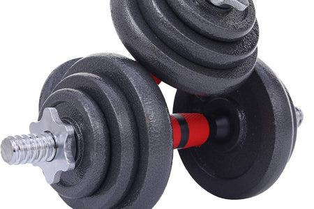 Adjustable Dumbbells, Barbell Weight Set, Dumbbell Set, Weights Adjustable 22/33/44/66/105 Lbs Home Gym 2 in 1, Anti-Slip Handle, All-Purpose, Office, Fitness