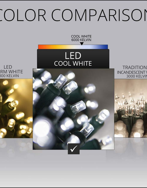 Load image into Gallery viewer, 50 5Mm LED Cool White Christmas Lights, 6" Spacing, 25' White LED Christmas Lights Outdoor Tree Lights Holiday Lights Mini Lights Party House Bedroom String Lights
